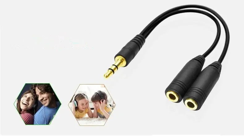 Headphone Splitter, 3.5mm Exte - Audio Splitter Y ulasan dan harga