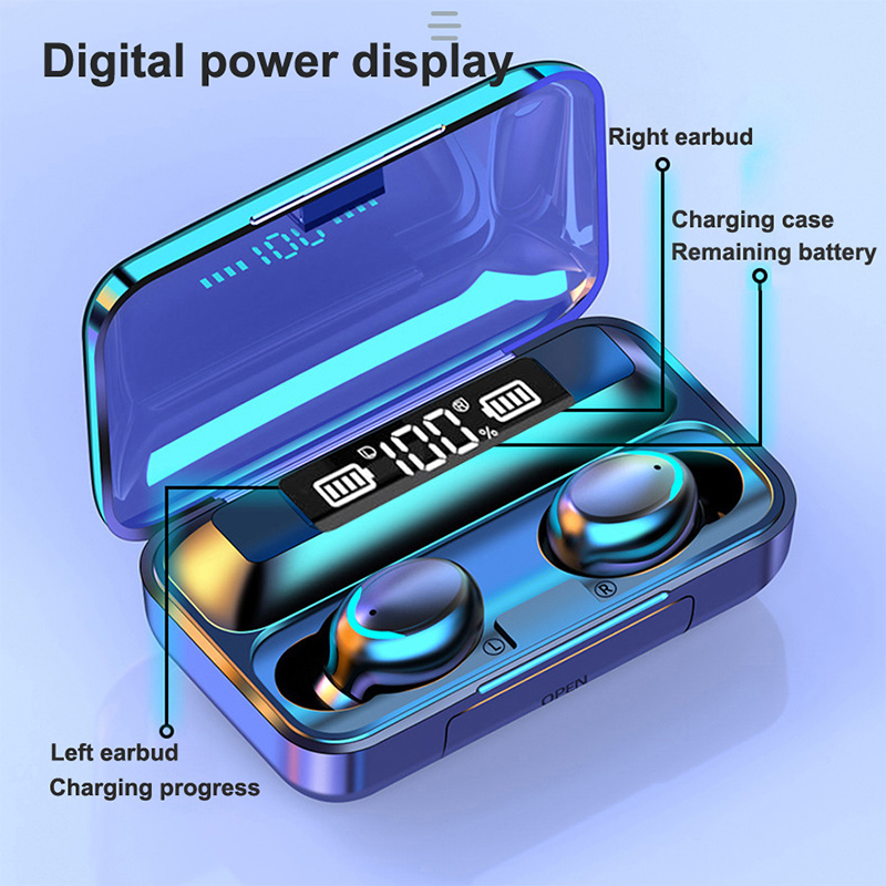 2026 F9 Wireless Earphones LED - Wireless Earbuds Tws ulasan dan harga