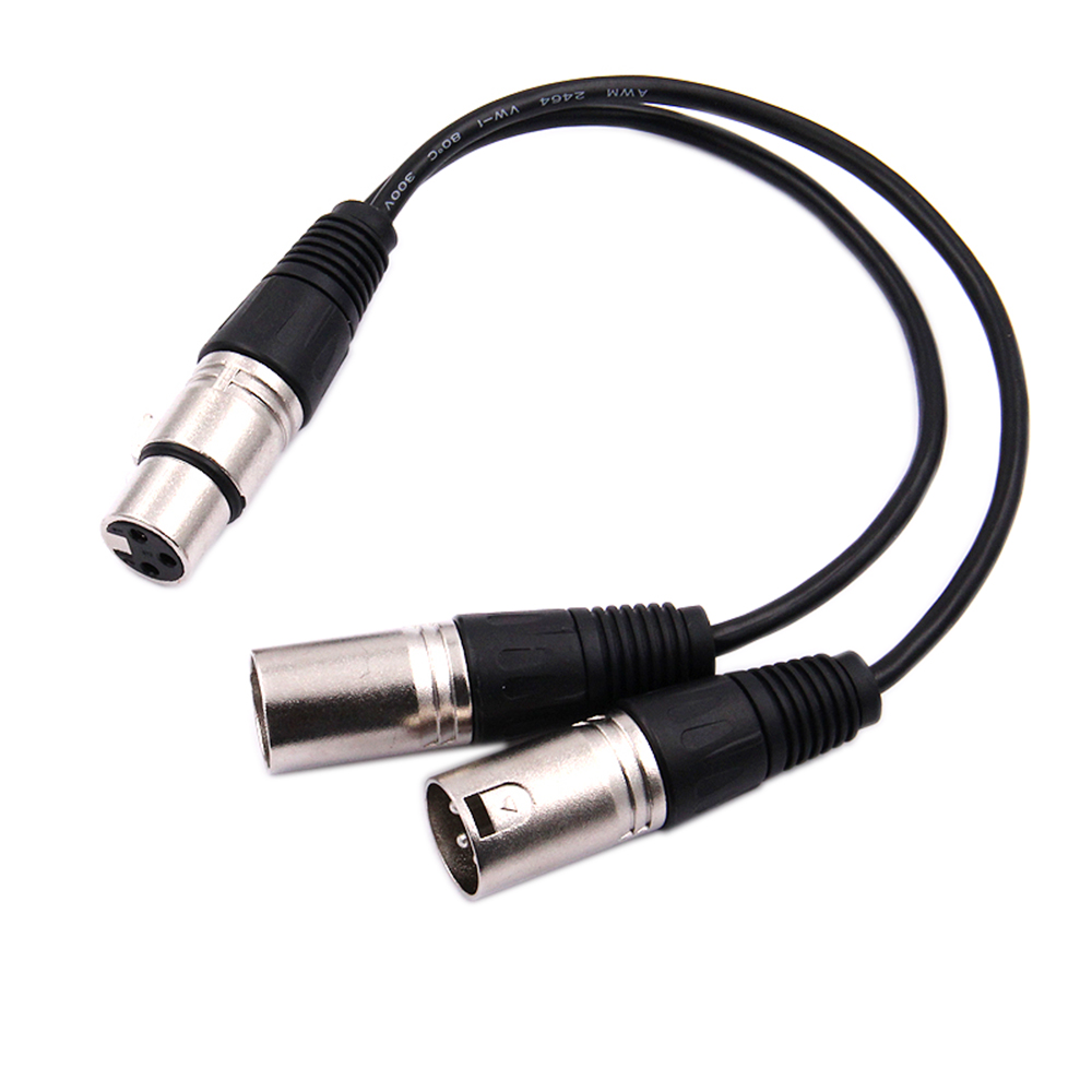 30cm 3 Pin XLR FEMALE Jack To  - Audio Splitter Y ulasan dan harga
