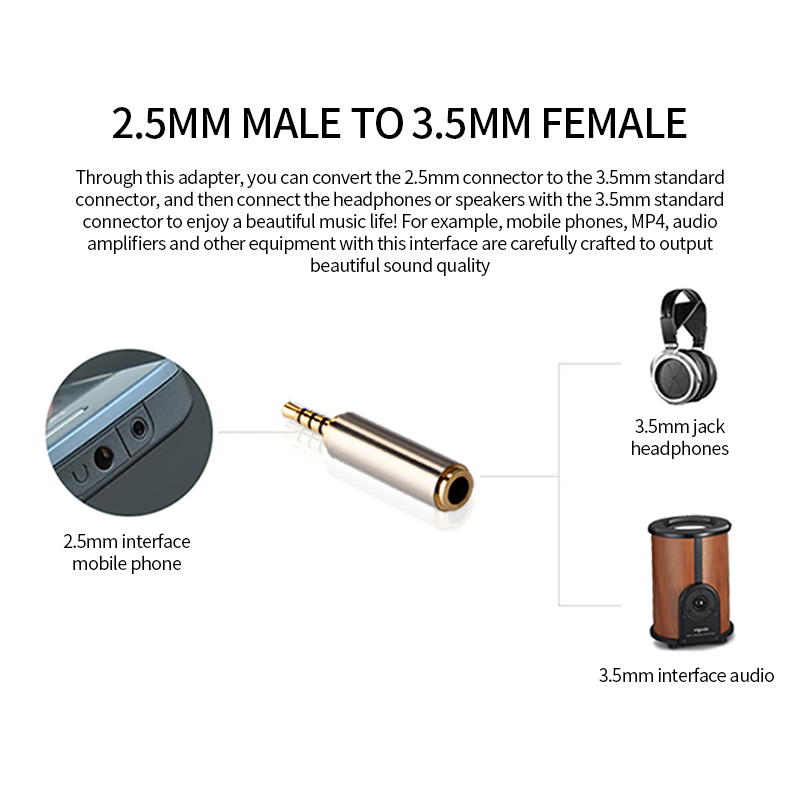 Jack 3.5 mm To 2.5 mm Audio Ad - Cable Extension 3.5 ulasan dan harga