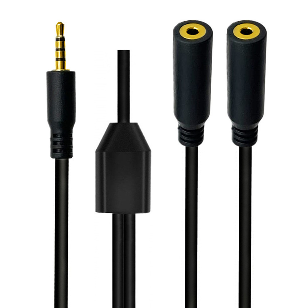 Gold Plated 4 Pole  2.5mm Male - Audio Splitter Y ulasan dan harga