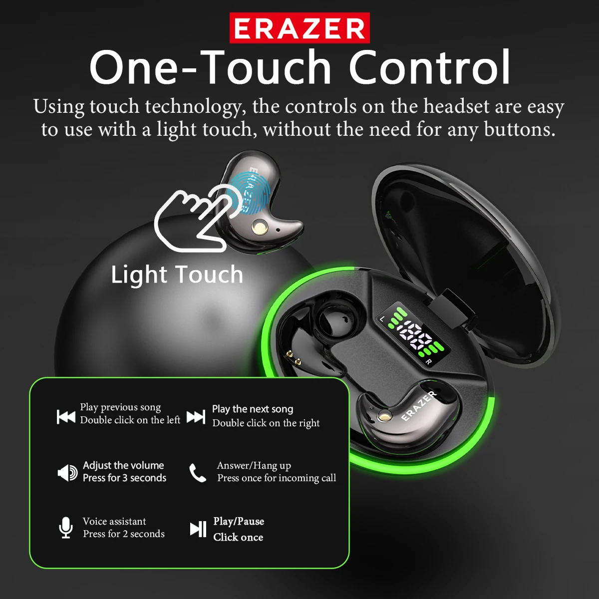 EARZER XF58 In-Ear Bluetooth H - Earbuds Charging Case ulasan dan harga