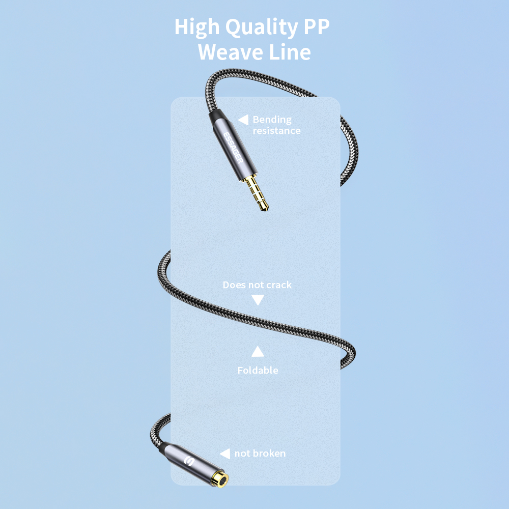 ESSAGER Headphone Extension Ca - Earphone Splitter Jack ulasan dan harga