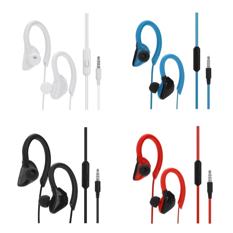 Sports Earbuds Wired with Micr - Sports Earphone Hook ulasan dan harga